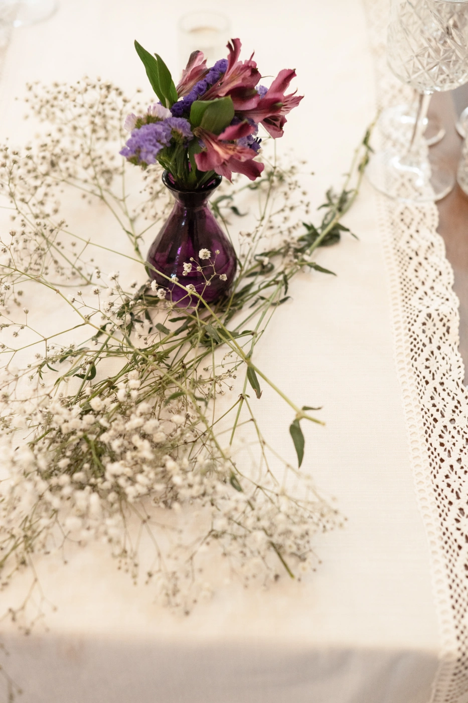 Beige Encaje para eventos y bodas